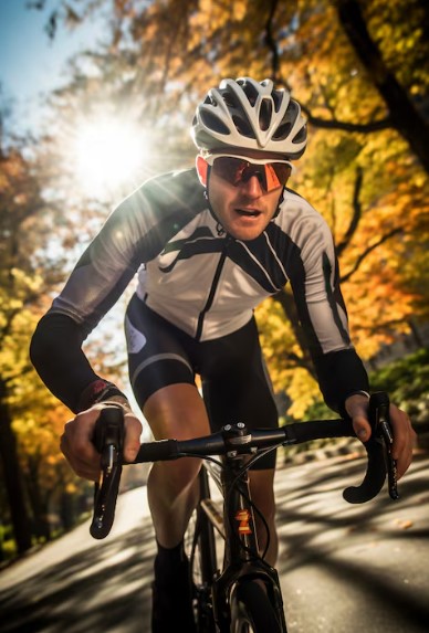 Ciclista en una prueba de ciclismo